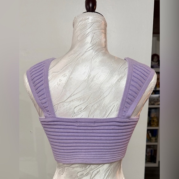 Wild Fable Ribbed Lavender Crop Top SZ S Sexy - Picture 3 of 5